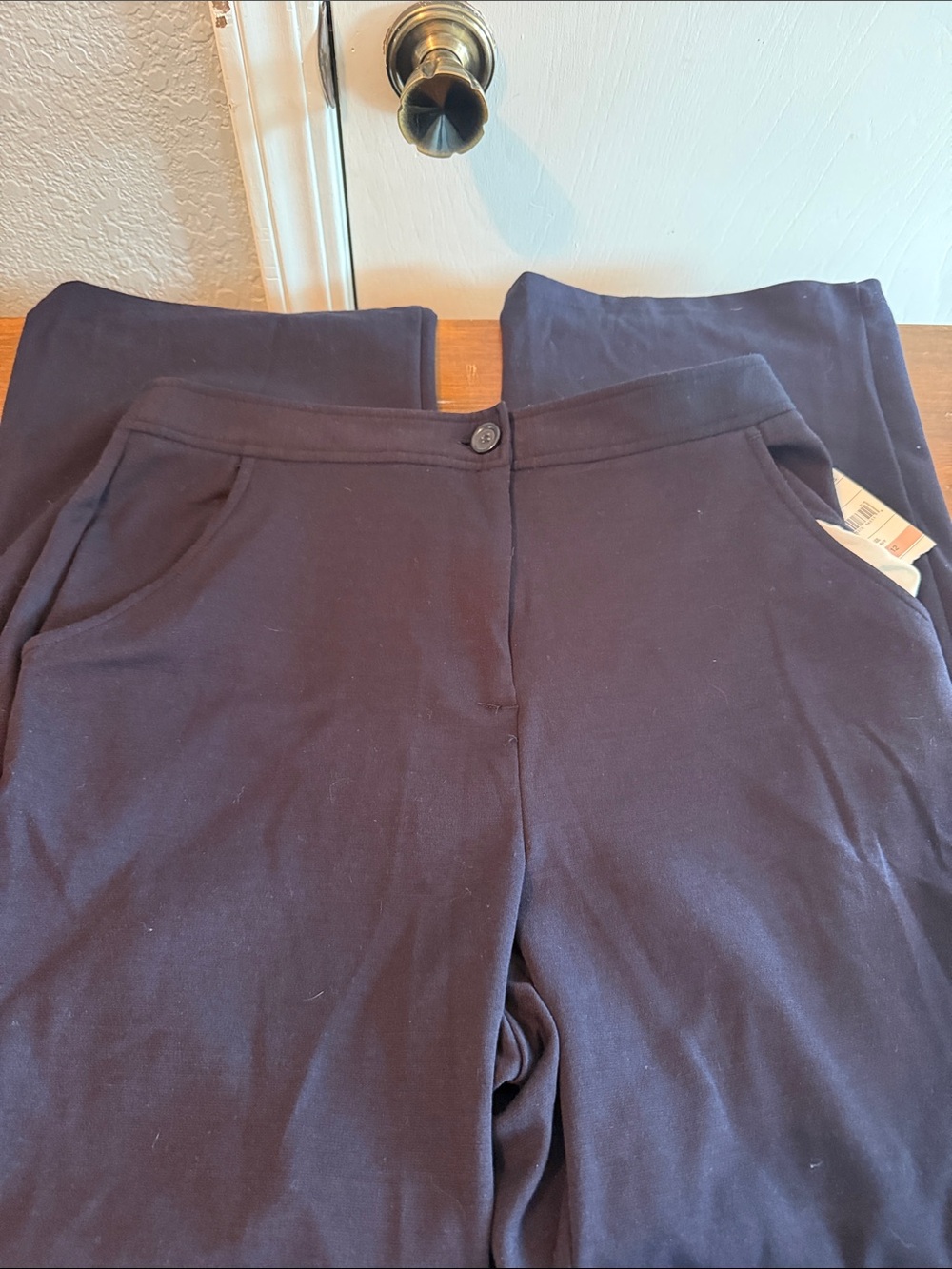 Studio Works Dark Navy Straight-Leg Dress Pant